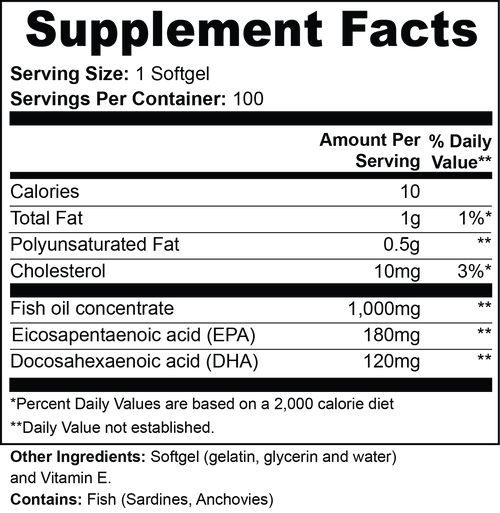 Stryō Omega-3 EPA 180mg + DHA 120mg